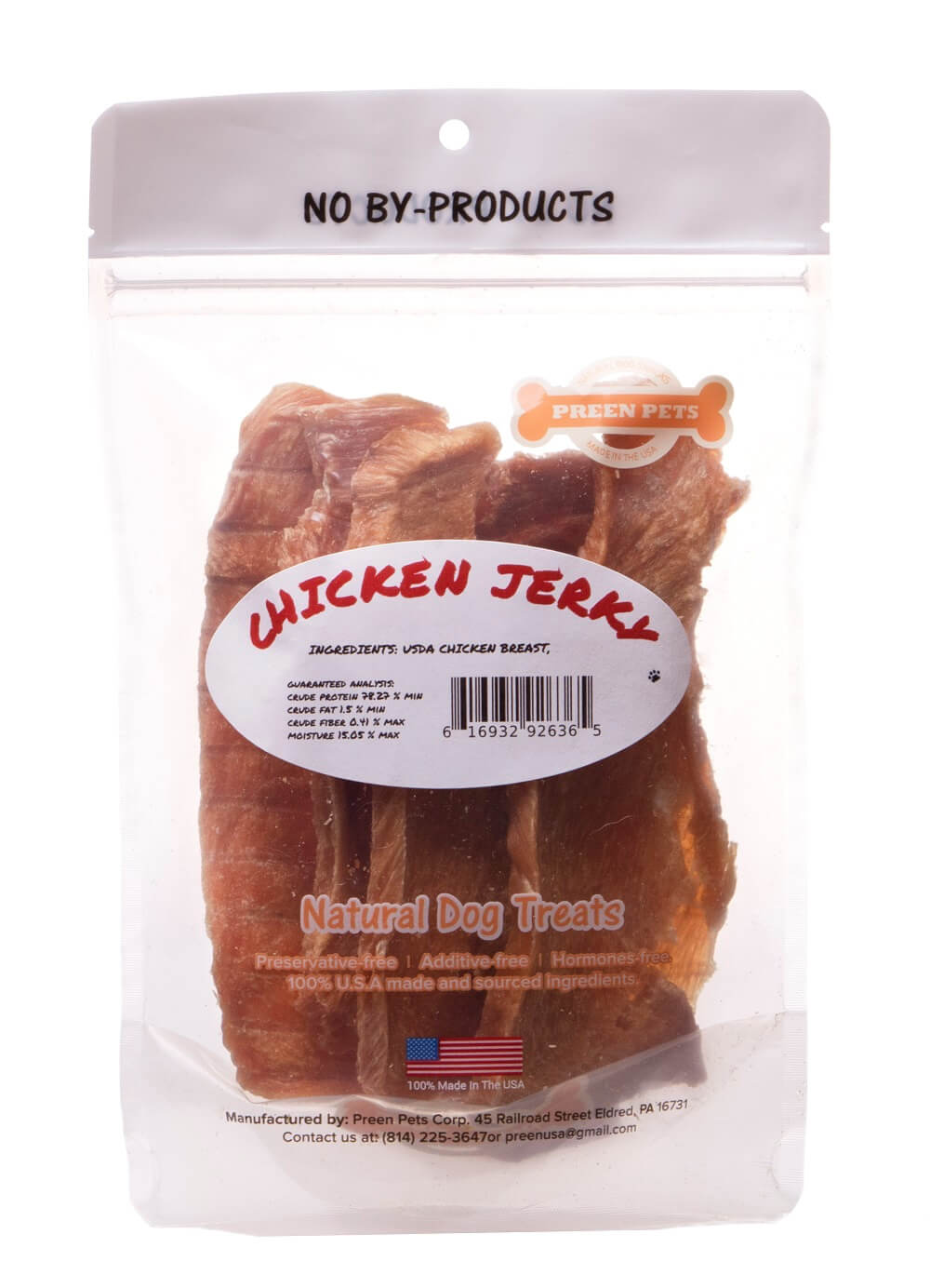 Chicken Jerky - 100% USA Extra Lean Chicken Breast